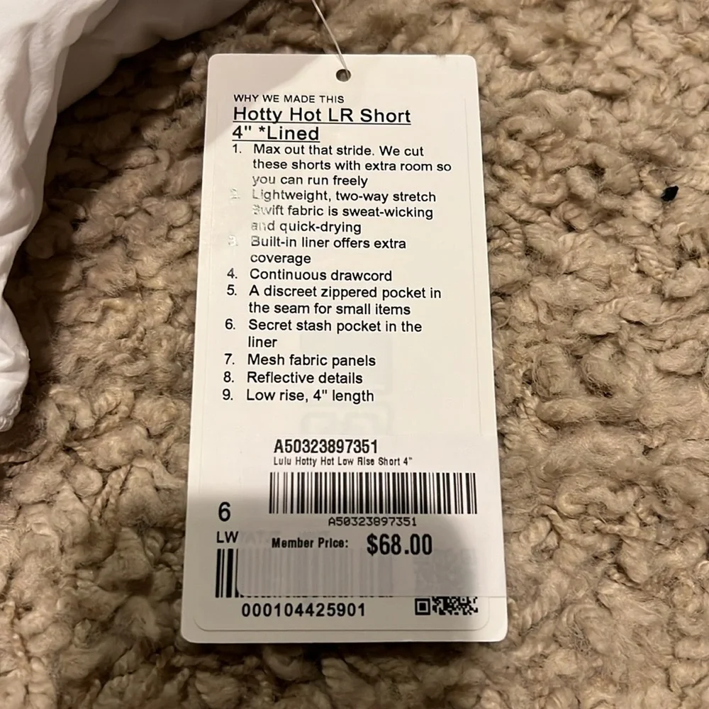 NWT lululemon Hotty Hot LR 4” Lined Short- 6 - Picture 11 of 15
